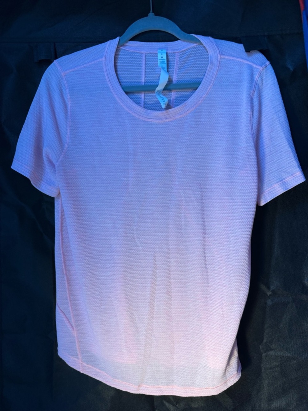 lululemon athletica Light Pink Waffle Knit Short Sleeve Tee